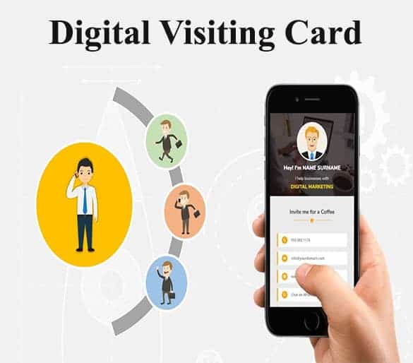 digital visiting card, digital visiting card design